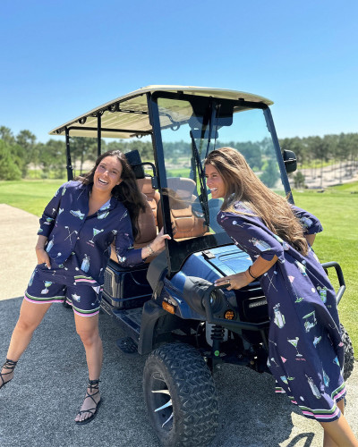 PANTALÓN CORTO AZUL MARINO ESTAMPADO GOLF