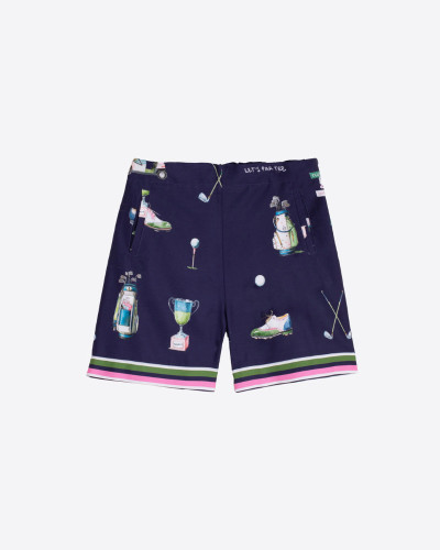 PANTALÓN CORTO AZUL MARINO ESTAMPADO GOLF