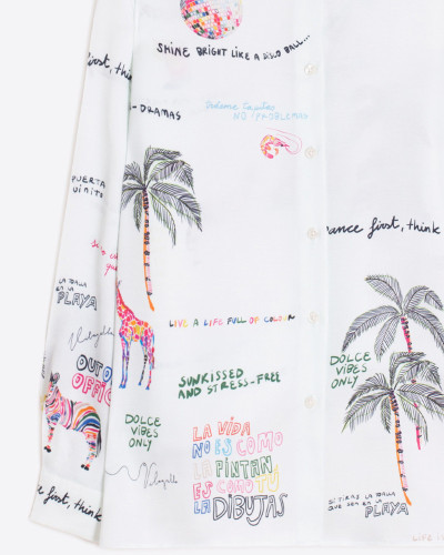 CAMISA BLANCA ESTAMPADO QUIRKY