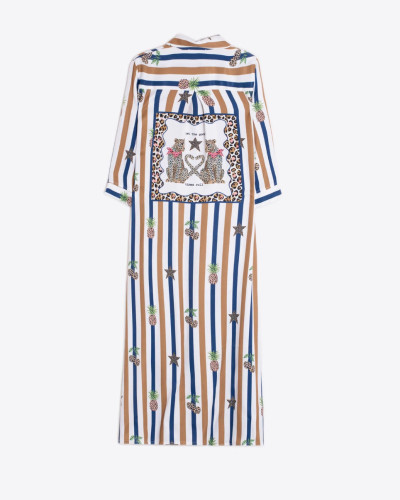 VESTIDO CAMISERO RAYAS PIÑAS