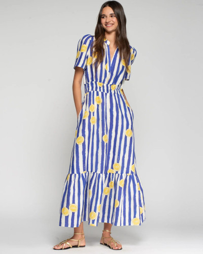 VESTIDO RAYAS LIMONES