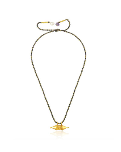 COLLAR AMULETO LOTUS ORO