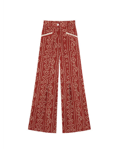 PANTALON GRANATE ESTAMPADO CRUDO
