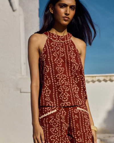 TOP GRANATE ESTAMPADO CRUDO