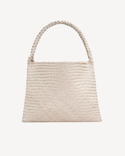 BOLSO PIEL TRENZADA CRUDO