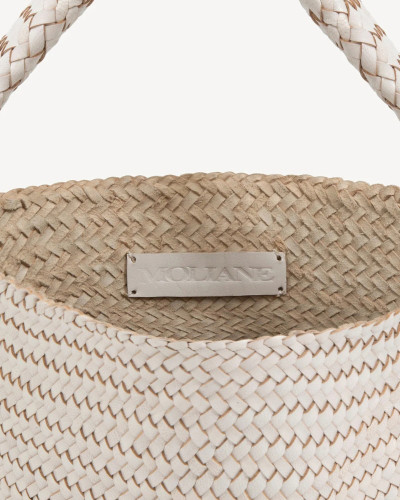BOLSO PIEL TRENZADA CRUDO