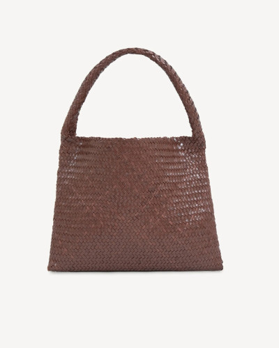 BOLSO PIEL TRENZADA MARRÓN
