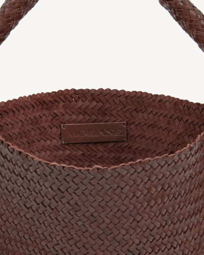 BOLSO PIEL TRENZADA MARRÓN