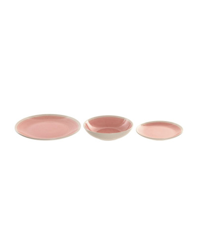 VAJILLA ROSA 18 PIEZAS