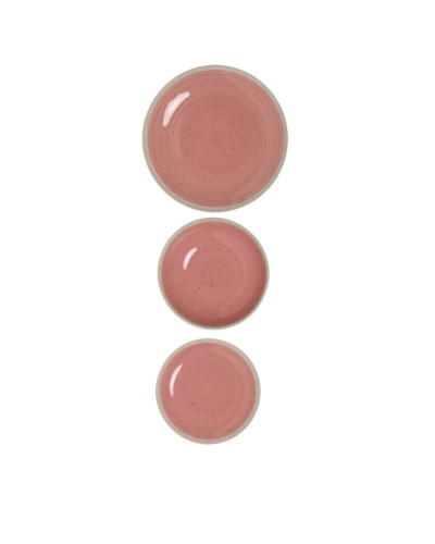 VAJILLA ROSA 18 PIEZAS
