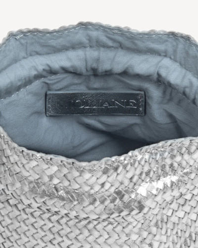 BOLSO BOMBONERA PLATEADO