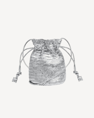 BOLSO BOMBONERA PLATEADO