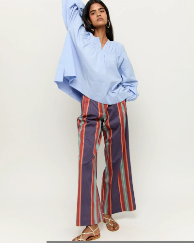 PANTALÓN RAYAS FONDO AZUL