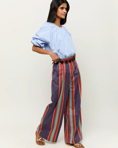 PANTALÓN RAYAS FONDO AZUL