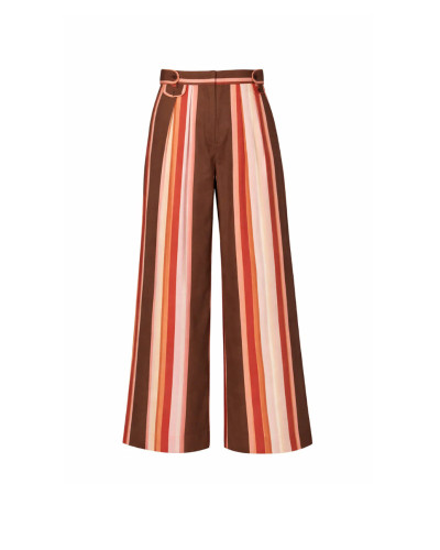 PANTALÓN RAYAS FONDO NARANJA