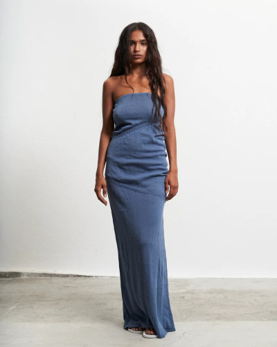 VESTIDO AZUL PALABRA DE HONOR