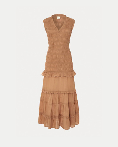 VESTIDO LARGO VOLANTES