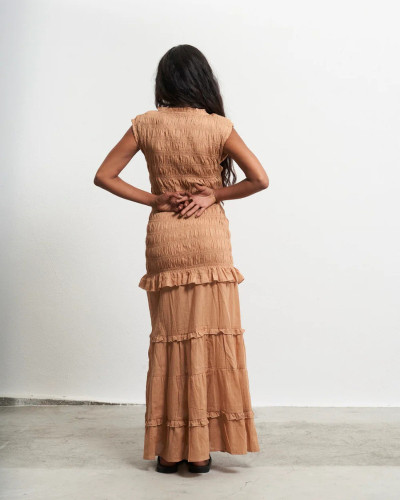 VESTIDO LARGO VOLANTES