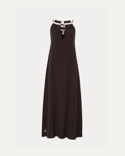 VESTIDO LARGO CHOCOLATE