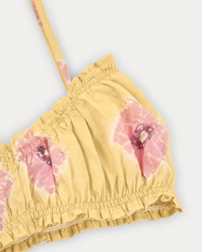 TOP AMARILLO DETALLES ROSAS