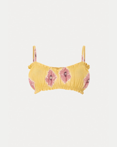 TOP AMARILLO DETALLES ROSAS