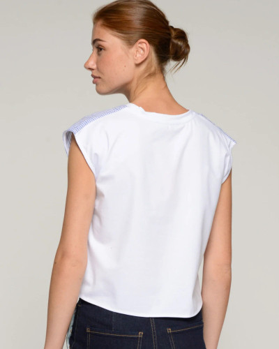 CAMISETA RAYAS AZULES NUDO GOLF