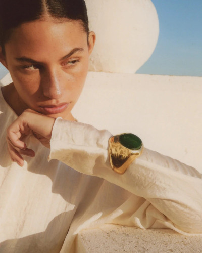 PULSERA BALI ORO VERDE