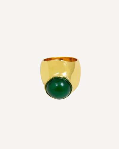 ANILLO BALI ORO VERDE