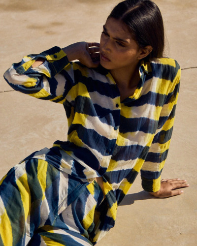VESTIDO AZUL AMARILLO