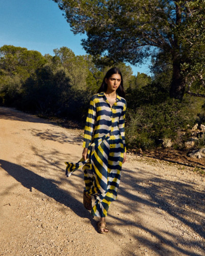 VESTIDO AZUL AMARILLO