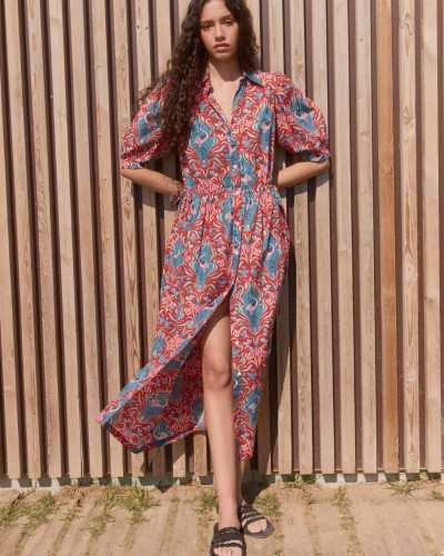 VESTIDO CAMISERO GRULLAS