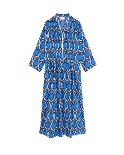 VESTIDO PLIEGUES AZUL
