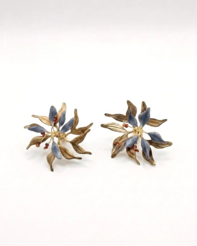 PENDIENTES PETALO CIELO
