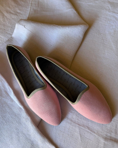 SLIPPER LONA ROSA PLUS