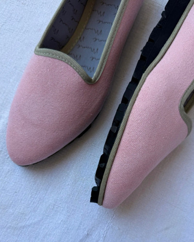 SLIPPER LONA ROSA PLUS