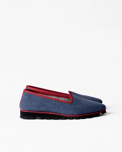 SLIPPER LONA PLOMO PLUS