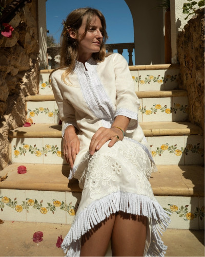 KAFTAN BLANCO CORTO
