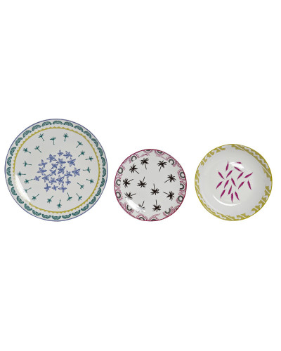 VAJILLA SET 18 PORCELANA 27X27X2,5