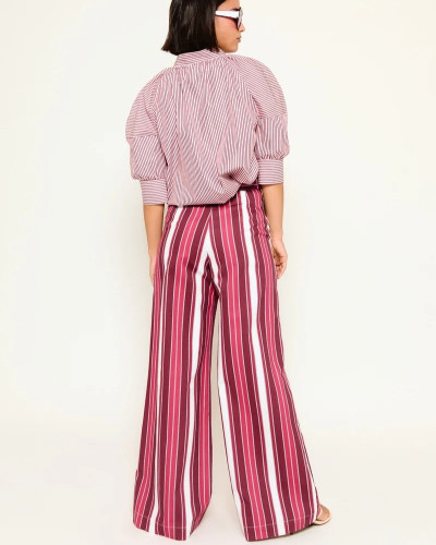 PANTALÓN BAYONA RAYAS ROJAS
