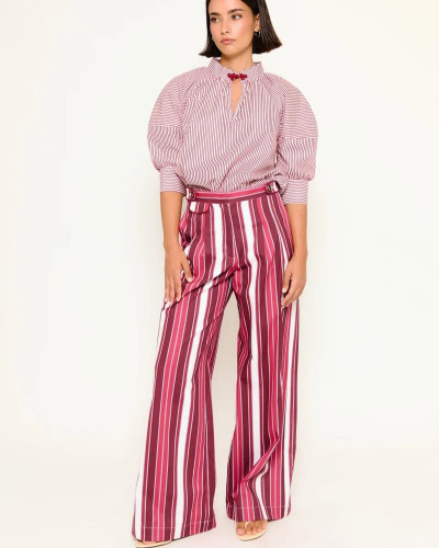 PANTALÓN BAYONA RAYAS ROJAS