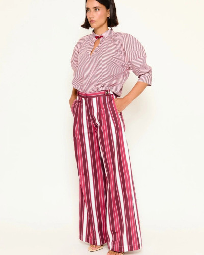 PANTALÓN BAYONA RAYAS ROJAS
