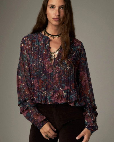 BLUSA ESTAMPADA MORADA LERELE