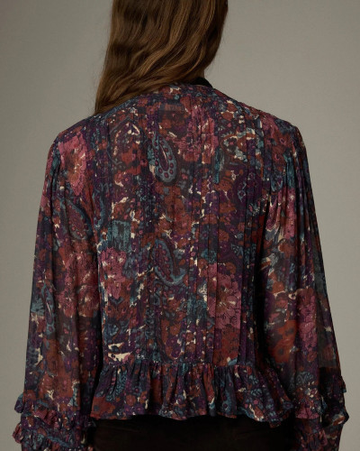 BLUSA ESTAMPADA MORADA LERELE