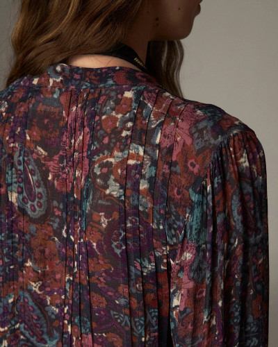 BLUSA ESTAMPADA MORADA LERELE