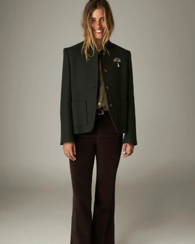 CHAQUETA LANA VERDE SALAO