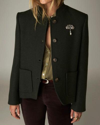 CHAQUETA LANA VERDE SALAO