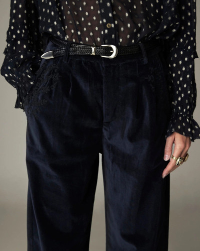 PANTALÓN TERCIOPELO AZUL GORDDON