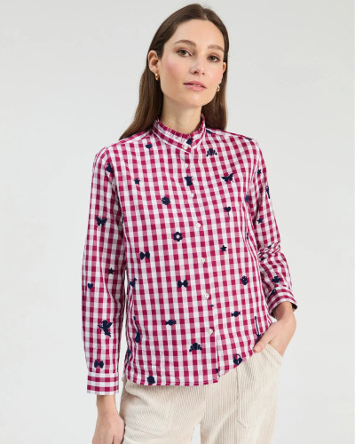 CAMISA  VICHY BURDEOS