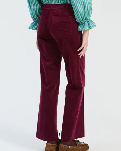 PANTALON MILA BURDEOS TERCIOPELO