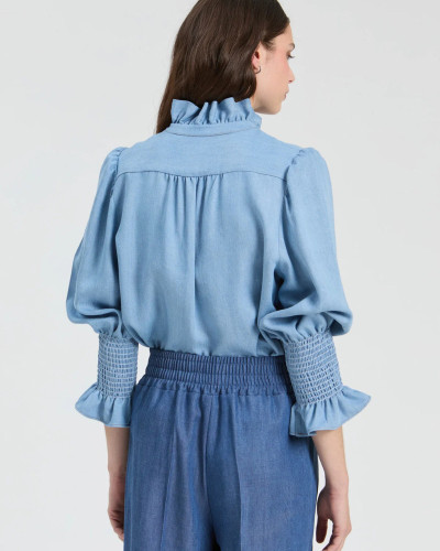 CAMISA VOLANTES  DENIM